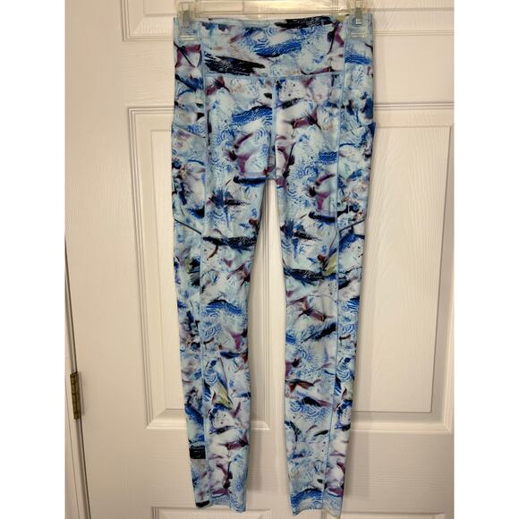 Lululemon Womens Speed Up Luxtreme Legging Hip Pockets Multi Blue 4 Fitness Gym - Picture 3 of 7